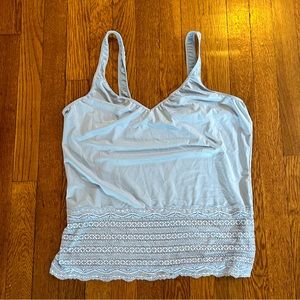 Blue Lacy Lingerie Top